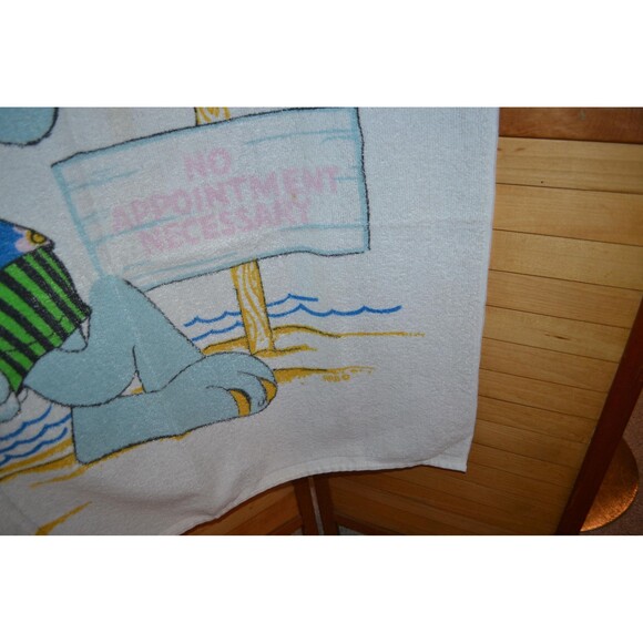 Vintage Beach Towel Bunny Blue Worlds Greatest Lover - Picture 6 of 6